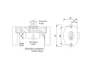 SCROCCO NYLON SEMPL. ANTIVIBR. Scrocco in plastica c/antivibr