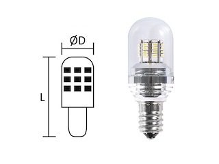 LAMPADINA LED E14 12/24V 28W LUCE CALDA Lampadina Led E14 28W Calda