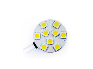LED G4 9LED  28X38XH8 12V L. CALDA Lampadina a 9 LED SMD