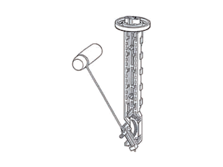 SENSORE DI LIVELLO CARBURANTE A LEVA (3 - 180 O)  150 - 600 MM Sensore a leva (3-180 Ohm)