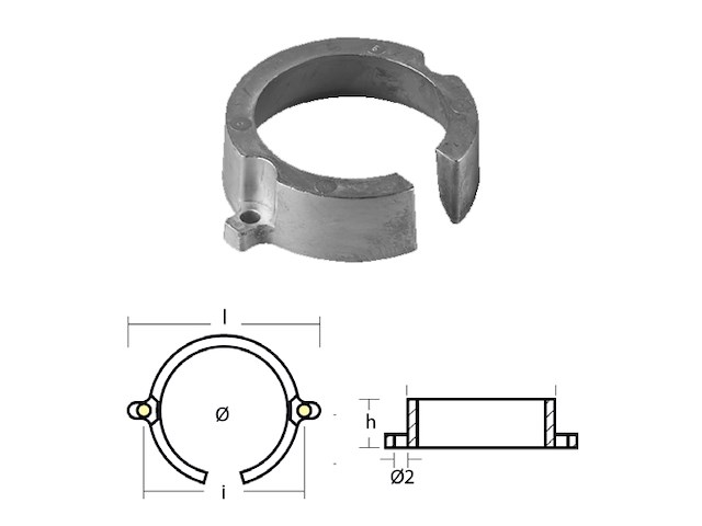 COLLARE SUPPORTO ELICA - SERIE - BRAVO I E BRAVO III Coll. Supp. Elica Bravo I/III