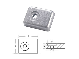 PIASTRINA IN ALLUMINIO PER MOTORI JOHNSON/EVINRUDE Piastrine 40 40/50 HP 4T