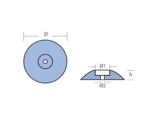 ANODO TIMONE MM. 140 Anodi timone e flaps