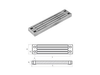 BARRA IN ALLUMINIO PER MOTORI YAMAHA Barra 200-300HP