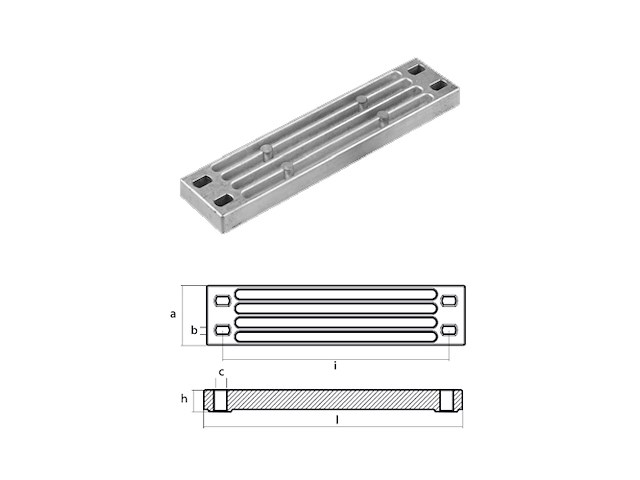 BARRA IN ALLUMINIO PER MOTORI YAMAHA Barra 200-300HP