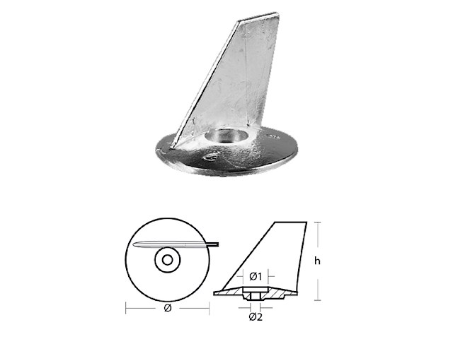 PINNA PER MOTORI - SERIE - MEGA 25/50 HP PINNA SERIE - MEGA 25/50 HP