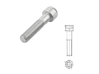 ART 808 DIN 912 INOX A2 6X30 Viti testa cilindrica esagono