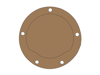 COPERCHIO D120 5 FORI Guarnizione Pompa