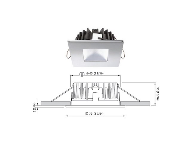 FARETTO MARINA LED CAL 4W 1030 INOX Faretto Marina Led