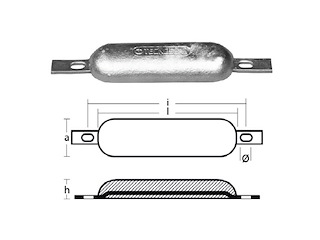 OVALE C/INSERTO KG 1,8 AS. C.F.250 Anodi da imbullonare