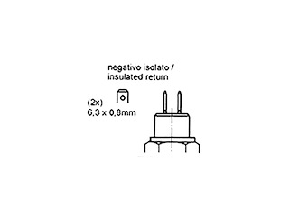 SENS. TEMP. POLO NEG. COMUNE Filetto: 1/4 -18 NPTF-T° Esercizio: 150° Sensore 2 poli isolati