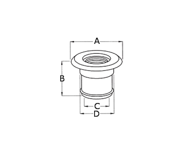 TAPPO IMB.ACQUA C/SFIATO DIAM.38 BIANCO Tappi imbarco per acqua