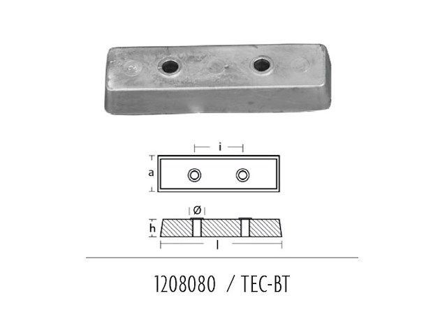 ANODO FLAPS QUADR.64X64X10X50 Piastre