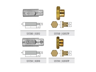 ANODO FTP AIFO L.40 D.14 M8 Aifo - Fpt