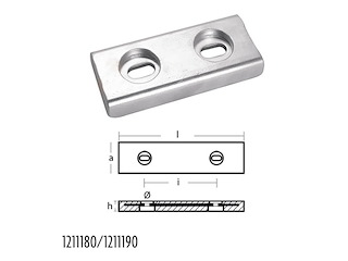 BARRA PER MOTORI - SERIE RETTANGOLARE 300X150X26 CF125 Barra per motori Rettangolare