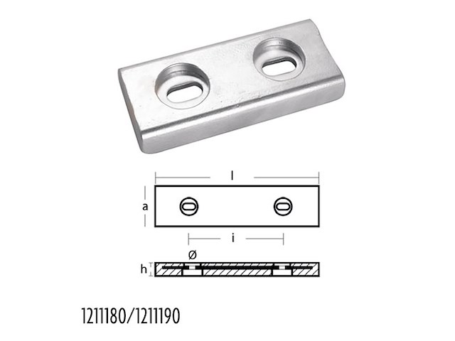 BARRA PER MOTORI - SERIE RETTANGOLARE 300X150X26 CF125 Barra per motori Rettangolare