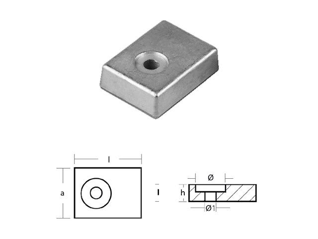 PIASTRINA PER MOTORI - SERIE - SUZUKI 65/115/200/225/250 HP Piastrina Suzuki DF23/300