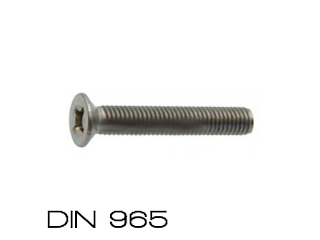 DIN 965 4X25 Vite testa piana svasata croce