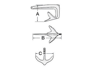 ANCORA BRUCE KG.30 ACCIAIO FUSO Ancore Tipo Bruce