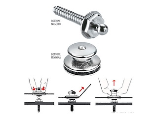 BOTTONE M.TENAX AUTOFIL. Bottoni maschio e femmina