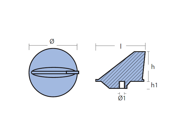 PINNA PER MOTORI - SERIE - MARINER/MARINE 40/60 HP -    YAMAHA 55 HP Pinna Mariner 40-60HP