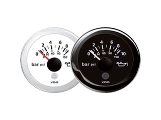 INDIC. OLIO B. 10 BAR / 150 PSI, 12V Manometro 52 mm (0-10bar)
