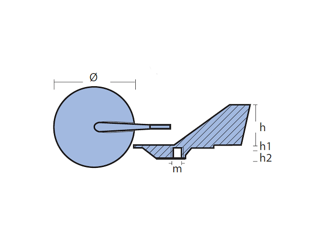 PINNA PER MOTORI - SERIE - YAMAHA 60/90 HP Pinna Yamaha 50/90 HP