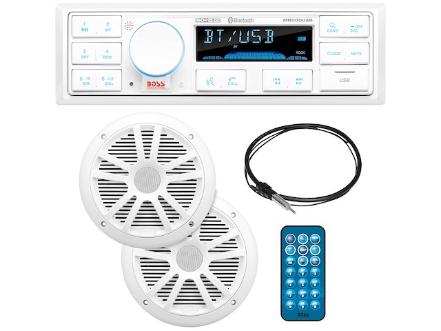 BOSS MARINE MCK500WB.6 stereo marino con MR6W Telecomando e MRANT10 240-3226