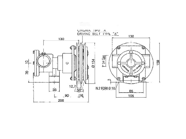 Pompa Pm 36em 12V Pompa PM36EM