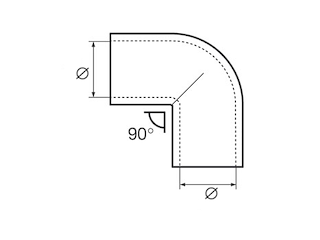 GOMITO INOX 90GR. MM. 22 Giunto a L 90° Inox 316