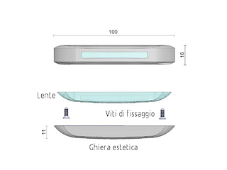 LUCE DI AMB. CROMATA BLU Luci di ambient Andromeda G3
