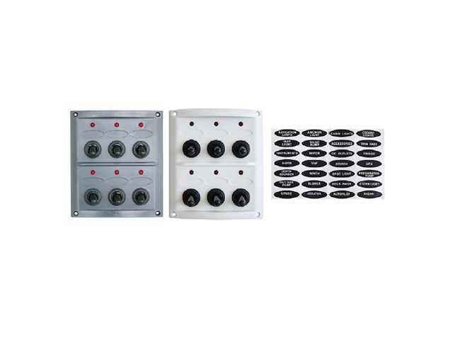 PANNELLO BIANCO 6 INTERR. Pannello a 6 interruttori