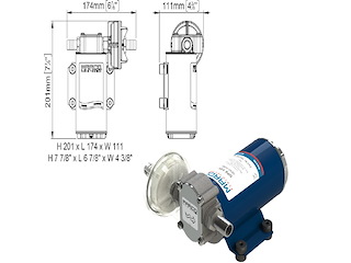 POMPA GASOLIO 12V 30LTM UP6 Pompa Gasolio UP6 MARCO
