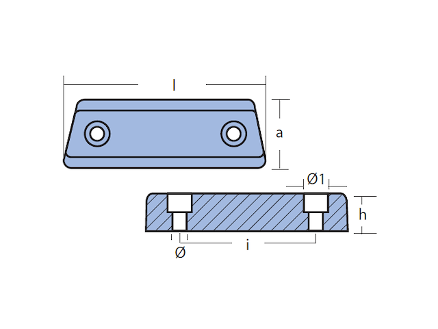 BARRA V.P. 290 DUO PROP ALLUMINIO Barra Duo Drop 290