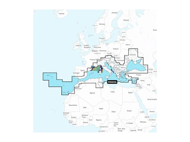 GARMIN Navionics Vision+ NVEU643L Mediterraneo e Mar Nero Cod.010-C1272-00