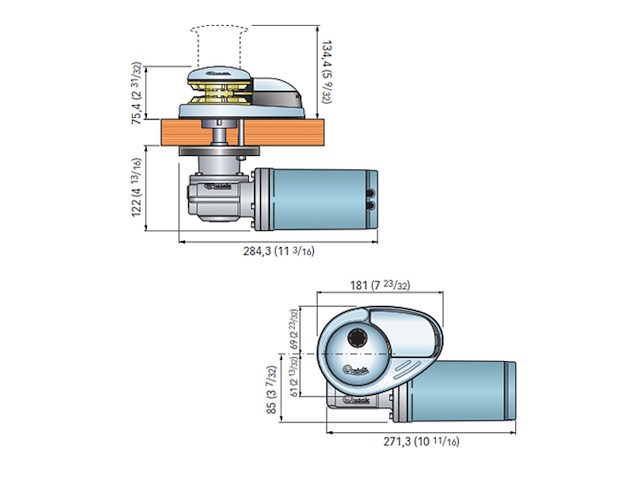 VERRICELLO DP1 512 500W 24V 06MM con campana Quick DP1 asse verticale
