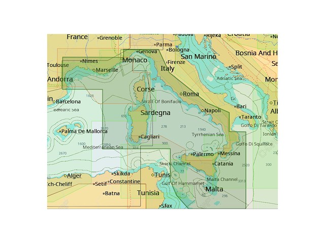 C-MAP Cartografia 4D MAX+ Local Mediterraneo Centrale EM-D143-MS