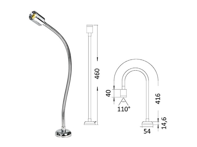 PLAFONIERA LED Luce snod. testa letto