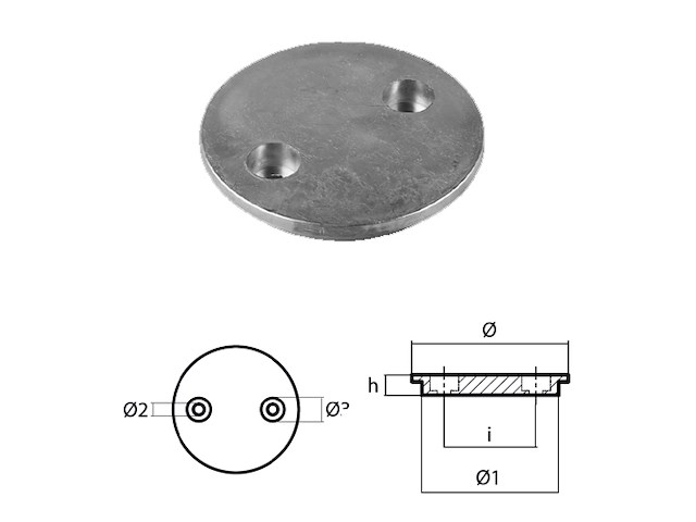 FLANGIA PER VERADO 350CI Piastra Verado 350 Cl