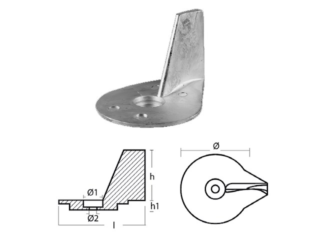 PINNA PER MOTORI - F25/F50 Pinna Motore F25-F50