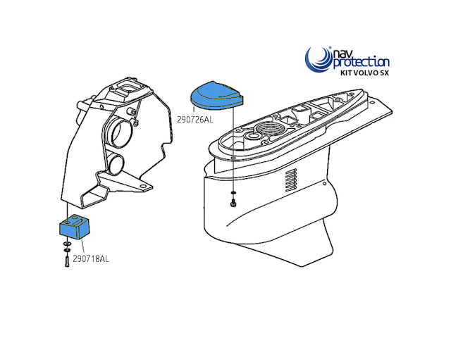 Kit YAMAHA 150-200 HP Counter rotation ALLUMINIO Kit Yamaha Mariner Alluminio