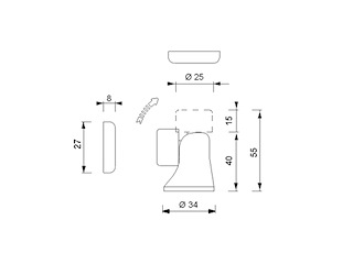 FERMAPORTE MAGNETICO O.L. Fermaporta magnetico in ottone