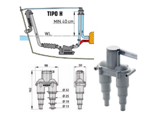 AIRVENT CON VALVOLA, 13 - 32 MM Antisifone VETUS
