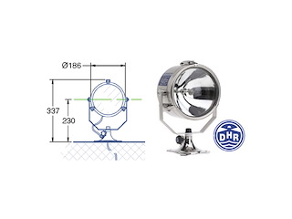 FARO DHR 24V D.180 FISSO Faro orientabile 180 DHR""