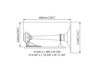 FISCHIO PW3 12V 20/75M D.300 C/ELETTROVALVOLA Fischio PW3