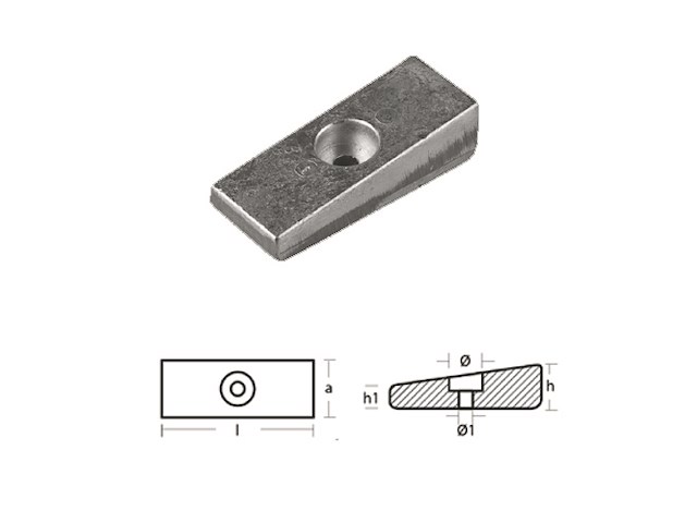 PIASTRINA MERCURY 75-XR6 PIASTRA 75HP V6 40/50/115EFI4T