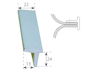SUPPORTO TEE T.22 PER L45 Supporto a Tee T.22