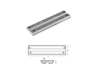 PLACCA MERCURY 40/60HP ALLUMINIO Piastra Trim 40Hp V6 Verado