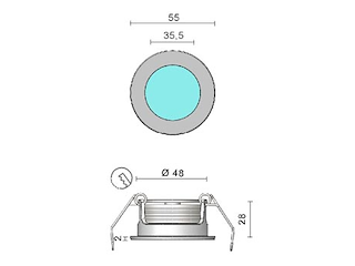 FARETTO CROM. TONDO LED 1X3W W4000 Faretti per Interni Sextans