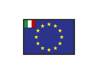 BANDIERA ITALIA/EUROPA 30X45 Bandiera Italia / Europa